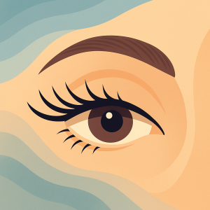  Ojo con pestañas curvadas y naturales tras un lifting.
