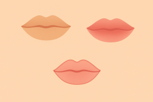 Estilos de micropigmentación de labios: nude, acuarela y perfilado.